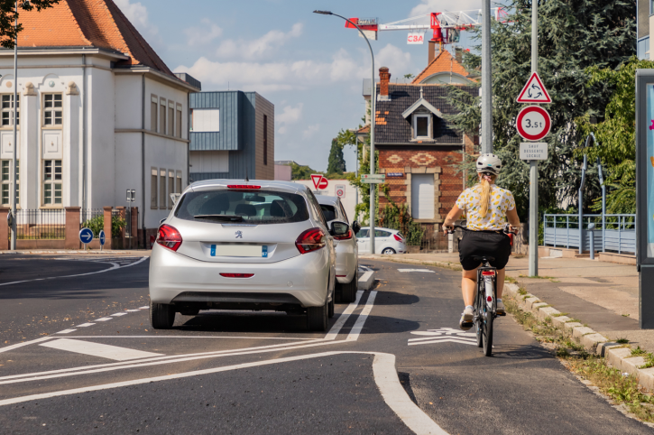 Piste cyclable Schuman à Haguenau