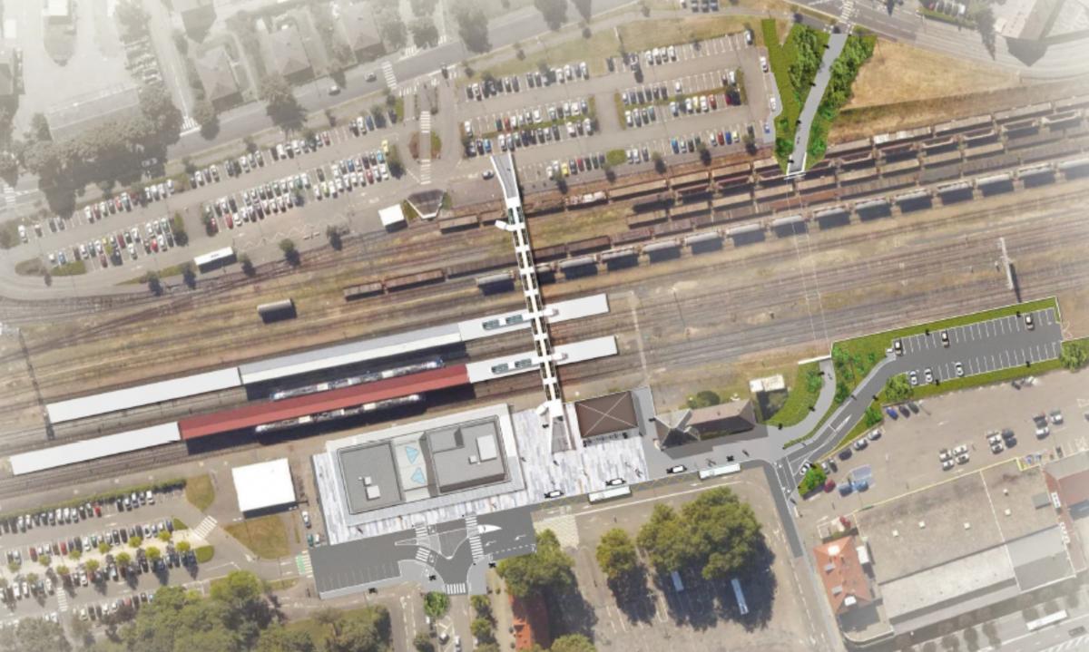 Vue aérienne du Pôle gare